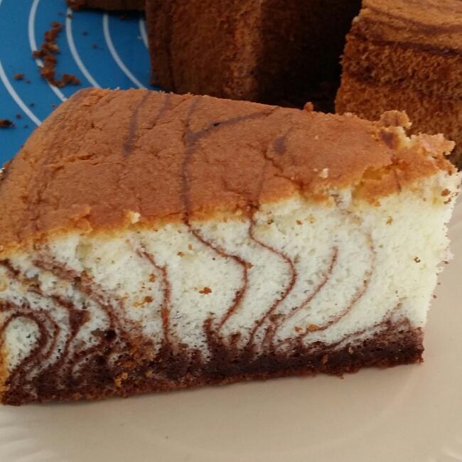 8寸  斑马纹戚风蛋糕