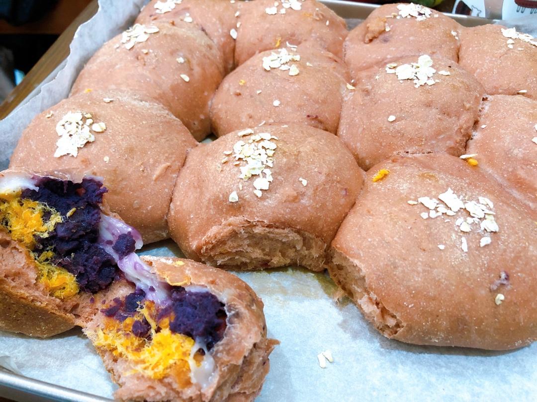 全麦无油无糖减脂麻薯欧包