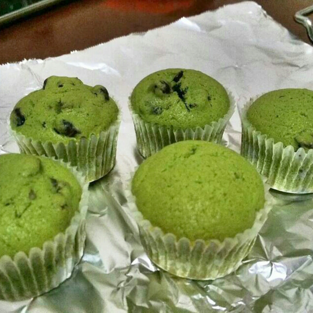抹茶蜜豆杯子蛋糕