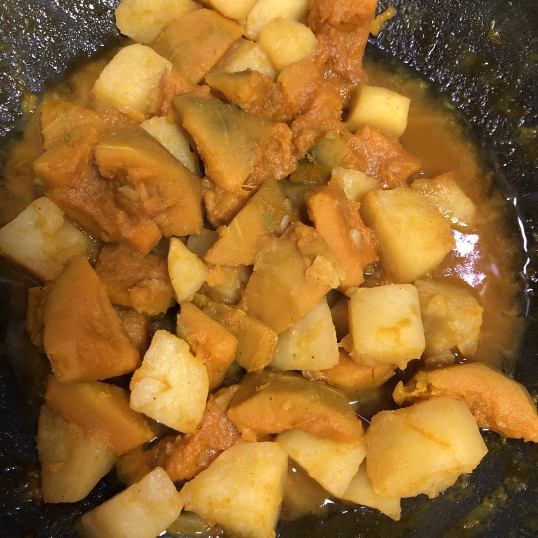 南瓜炖土豆