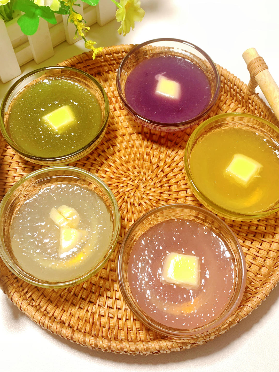 五彩夹心钵仔糕，多种口味，小巧可爱，香甜Q弹的做法