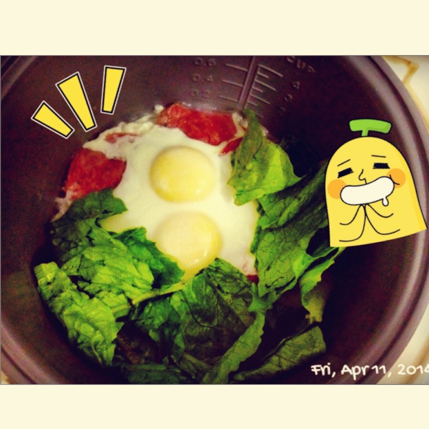 电饭锅版腊肠煲仔饭