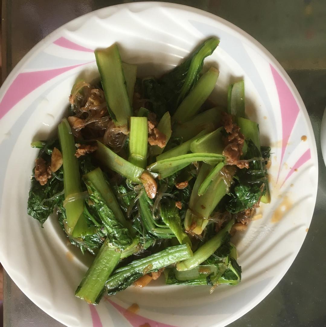 肉末粉丝小白菜
