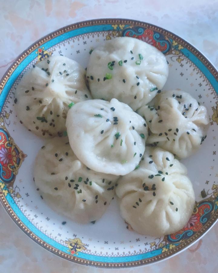 咸蛋黄鲜肉生煎包