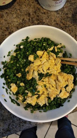 韭菜鸡蛋馅水饺的做法 步骤3