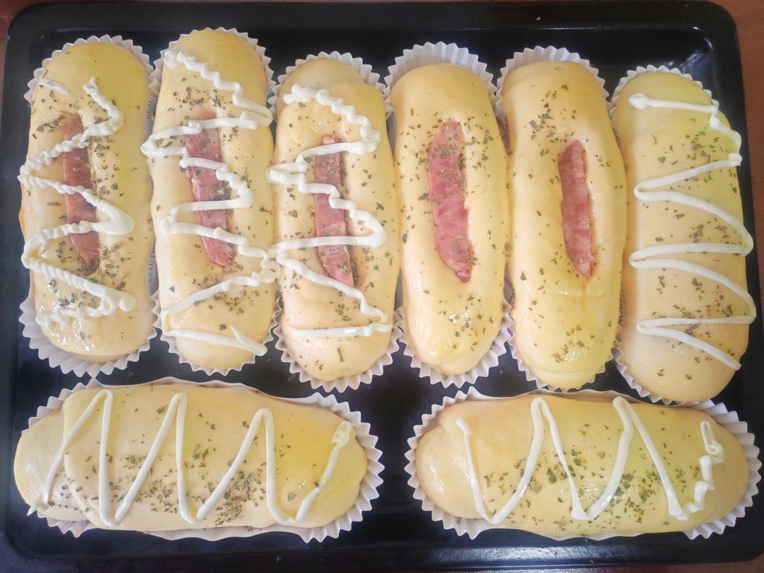 香葱火腿肉松面包