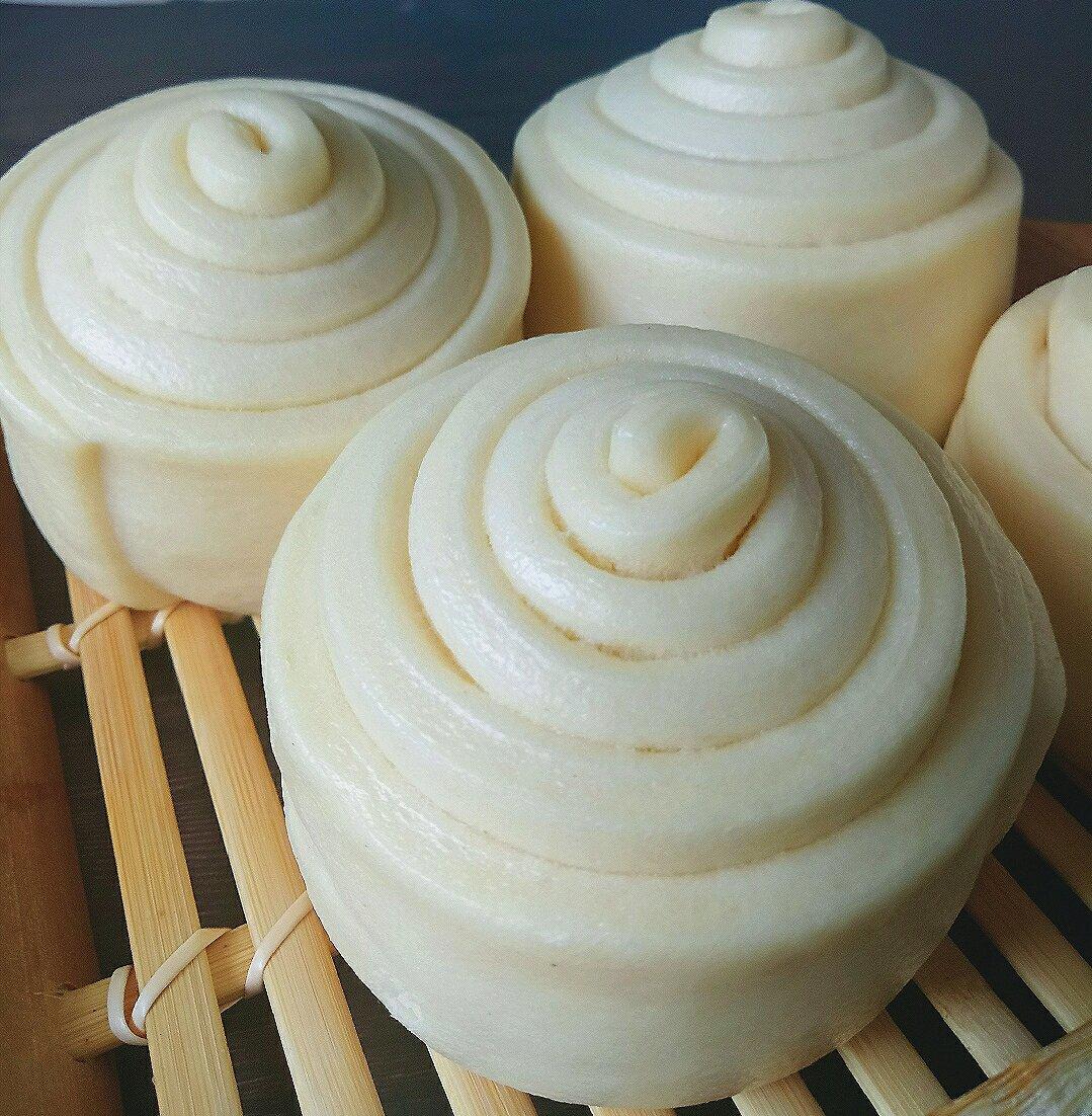 往日随风_做的奶香花卷(卷子,馒头)