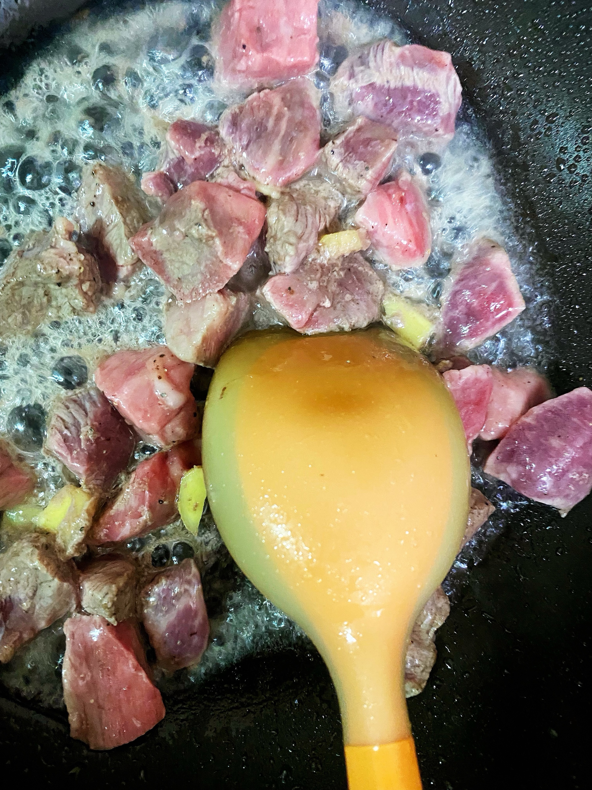 黑胡椒煎杏鲍菇牛肉粒的做法 步骤8