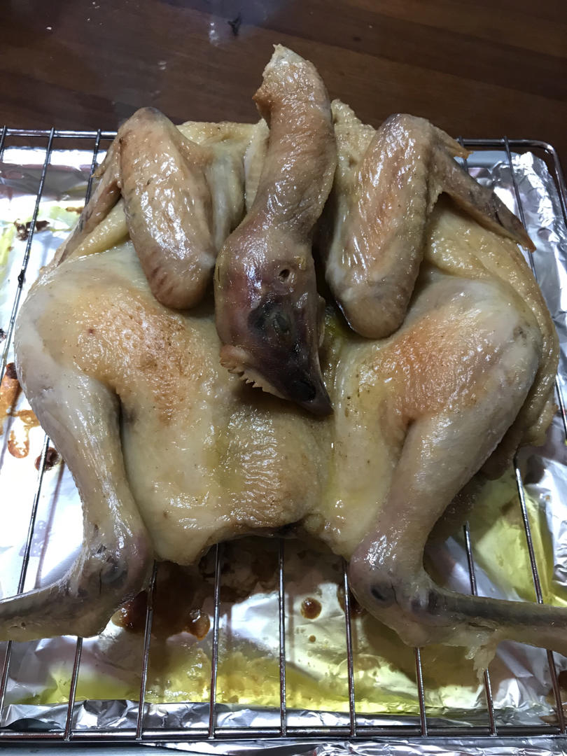 烤箱盐焗鸡