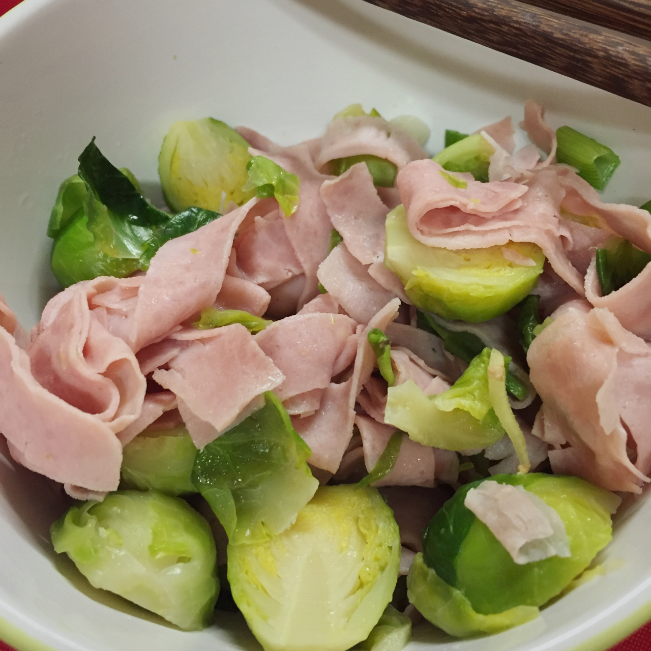 火腿清炒孢子甘蓝