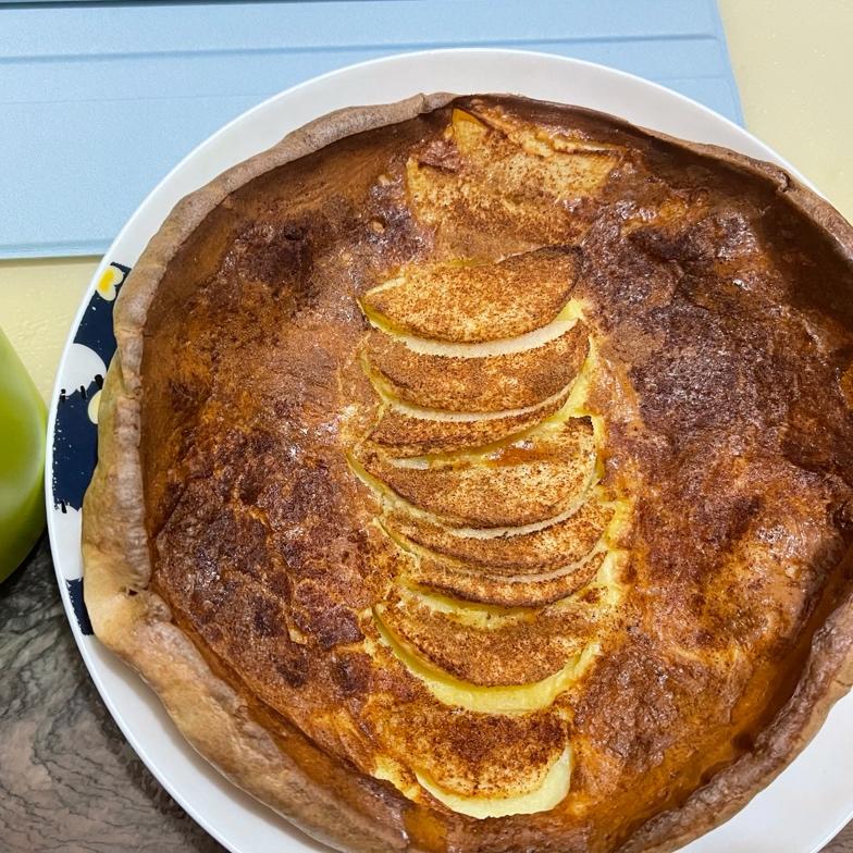 低卡肉桂苹果荷兰松饼🥞网红brunch