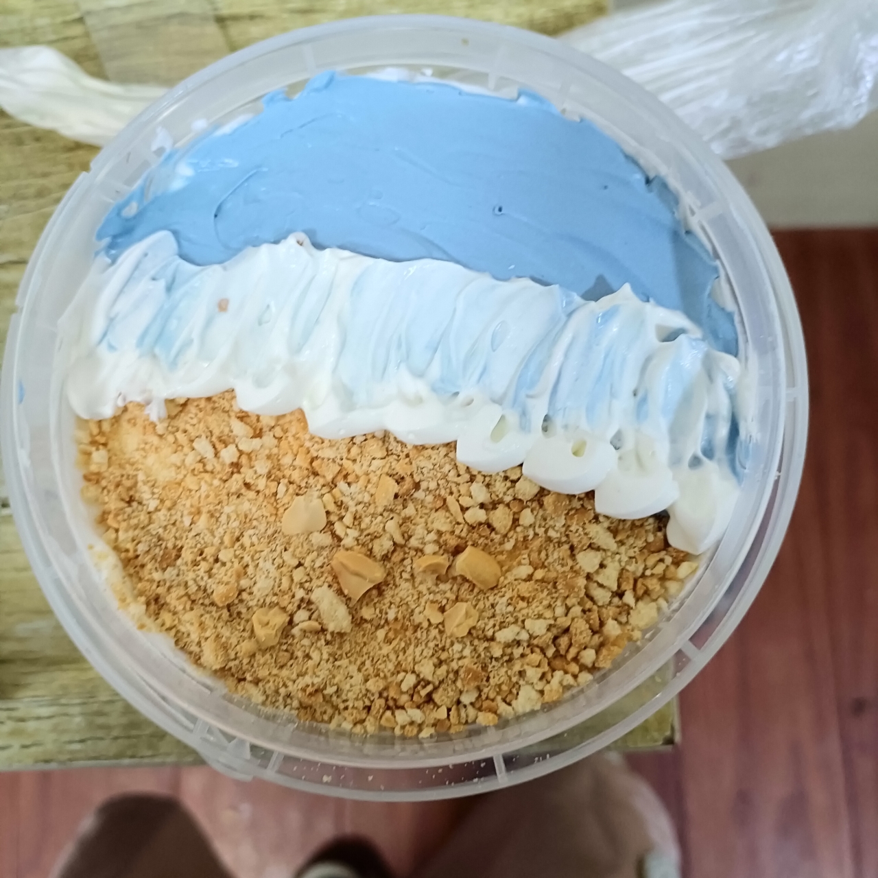 海滩纸杯蛋糕‼️不加色素‼️蓝色淡奶油这样做