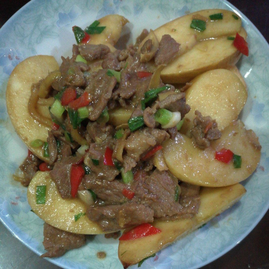 牛肉炒苹果