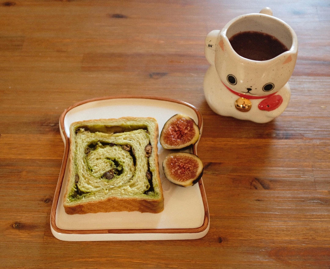 抹茶奶酥小金砖（70%中种吐司）