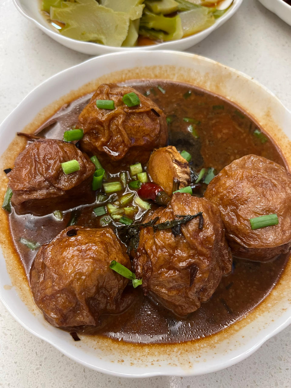 红烧油面筋塞肉