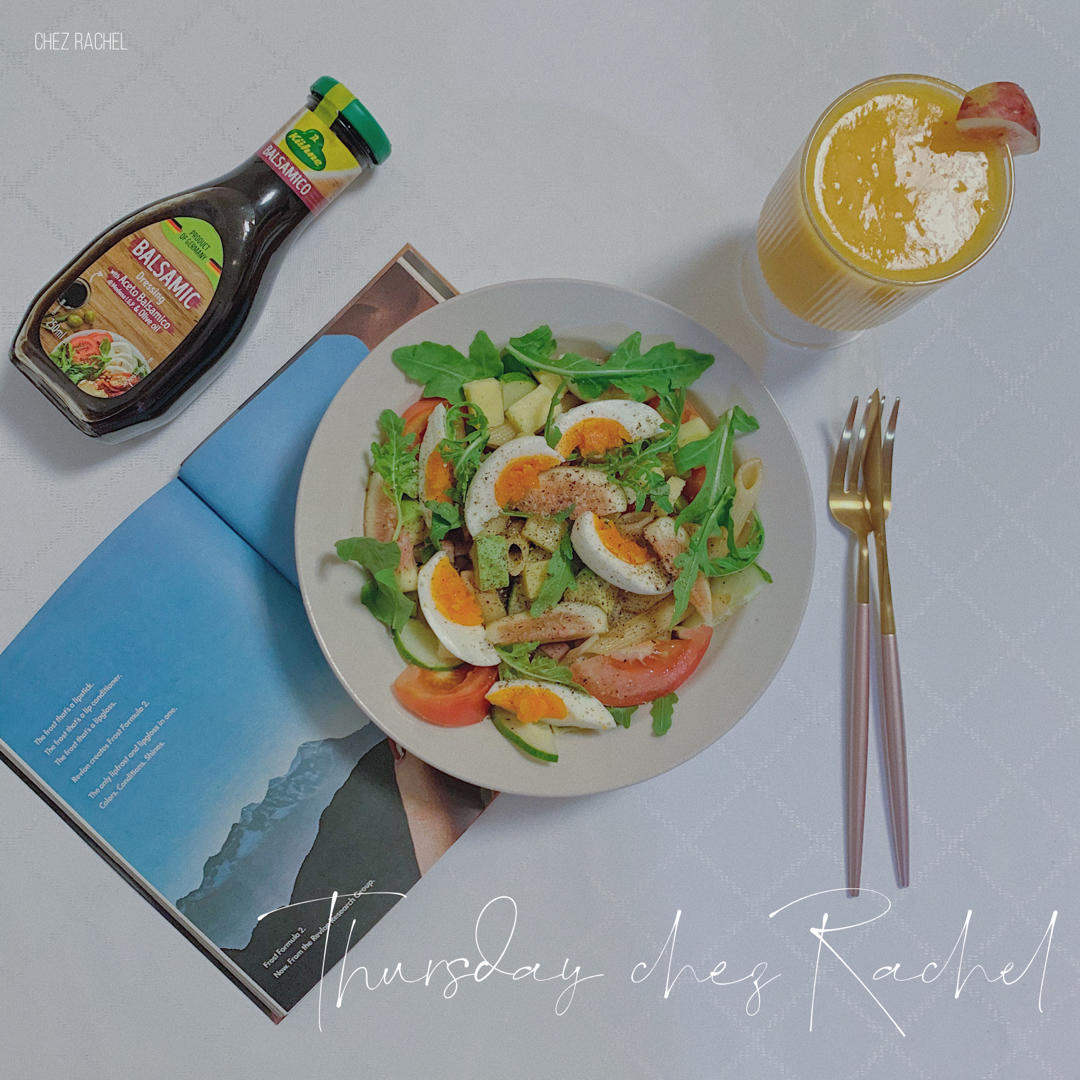 轻食也美味｜维他命值爆表的油醋汁意面温沙拉