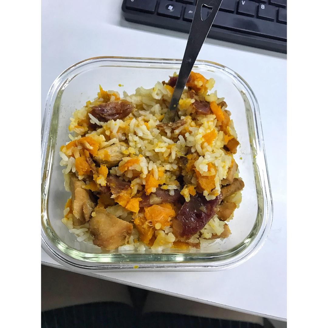 腊肠南瓜饭