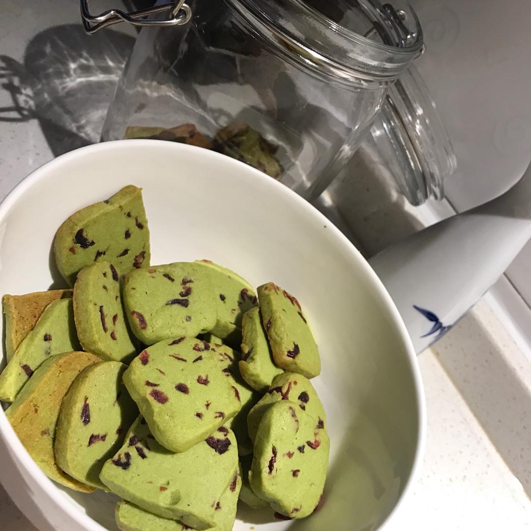 抹茶蔓越莓饼干