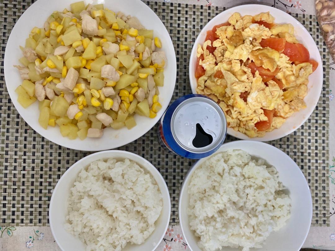玉米土豆鸡丁