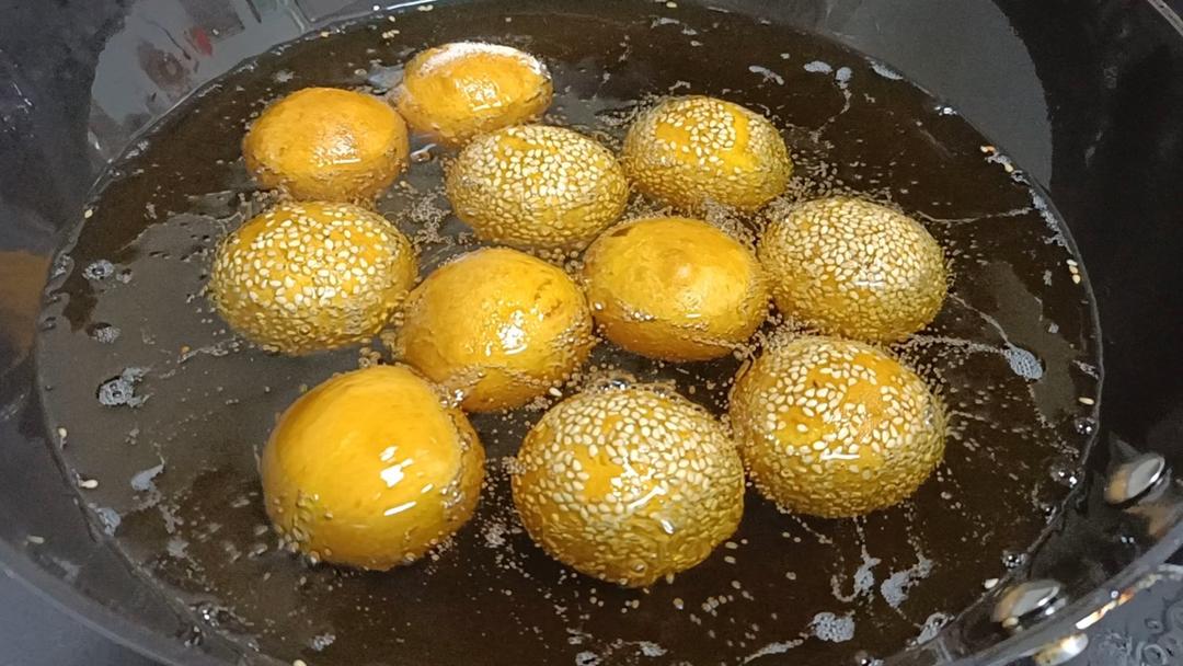 南瓜紫薯空心麻球