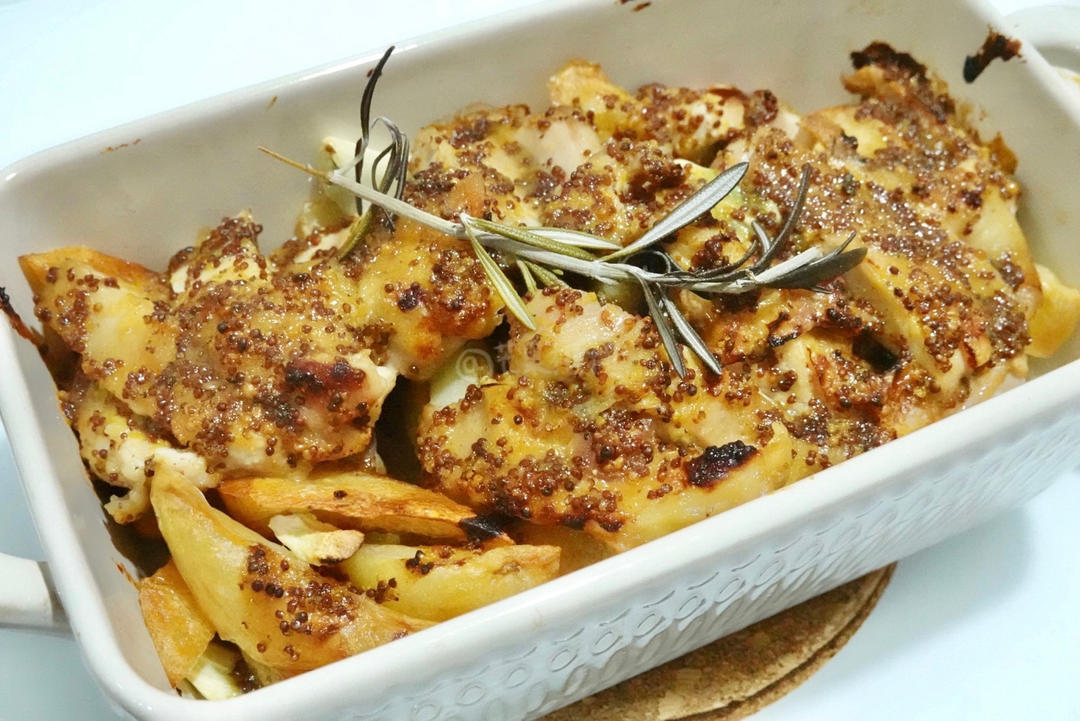 【健康三餐】蜂蜜芥末土豆烤鸡胸