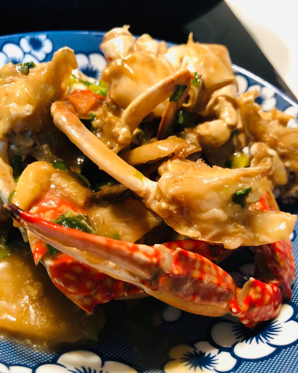 姜葱炒梭子蟹