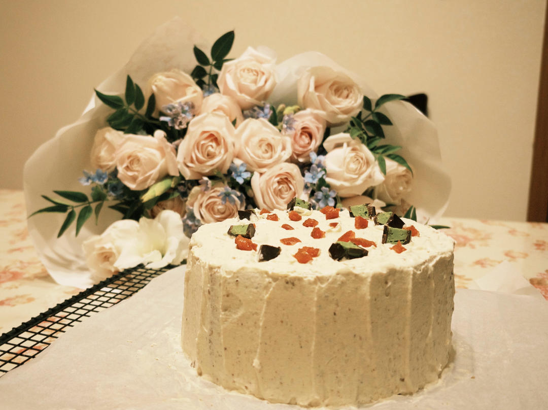 奶油栗子可可漩涡蛋糕