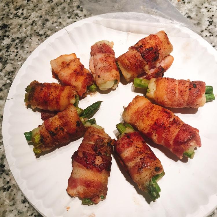 芝士培根芦笋卷