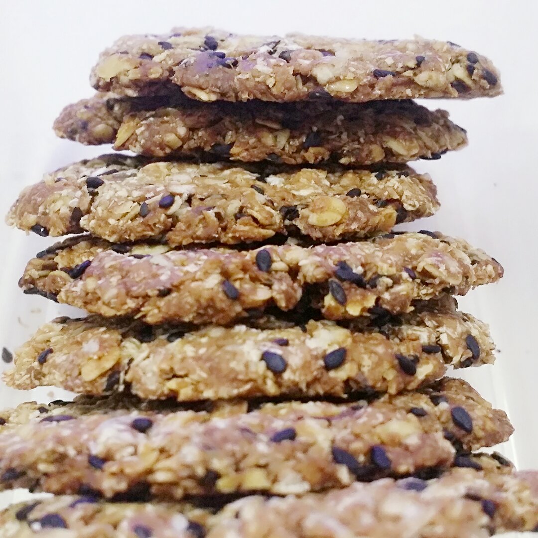 黑芝麻燕麦高纤饼干（无添加，另含植物油减脂配方）