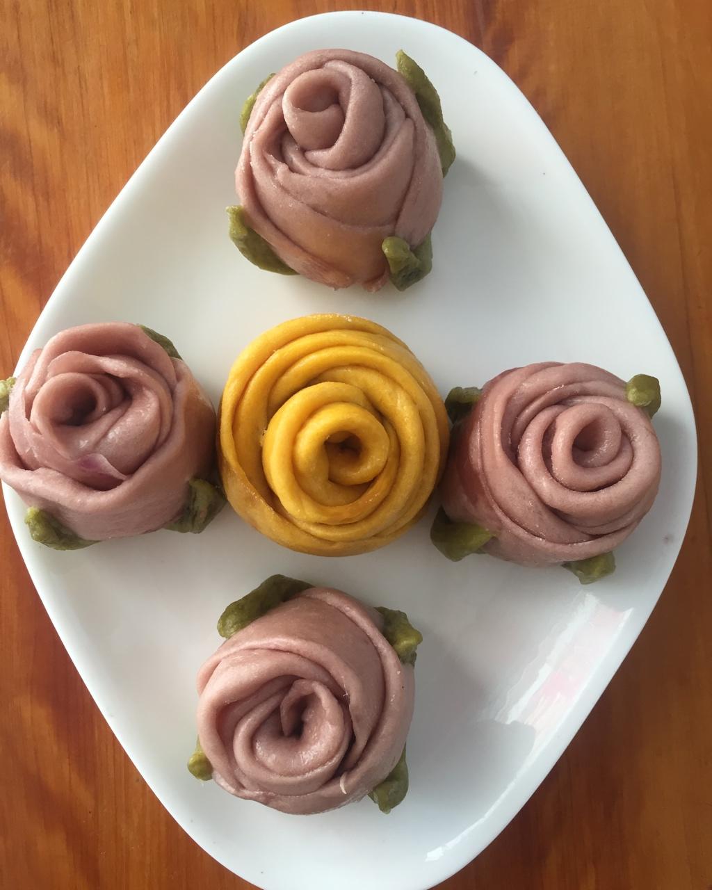 珍儿18做的玫瑰花馒头