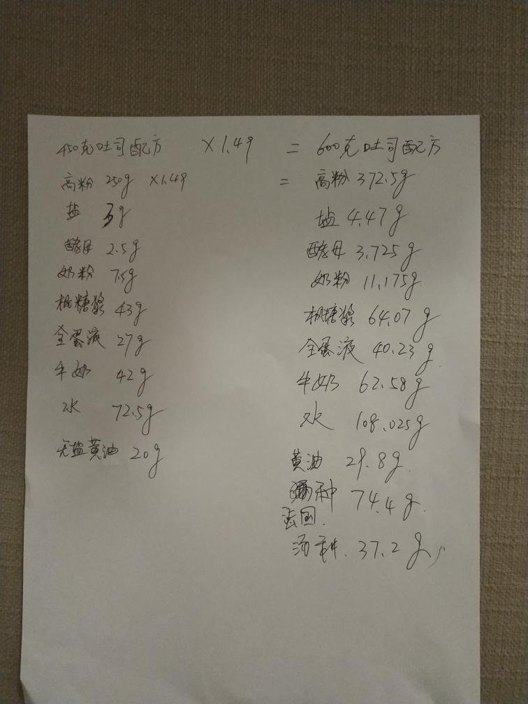 纯奶手撕吐司的做法 步骤1