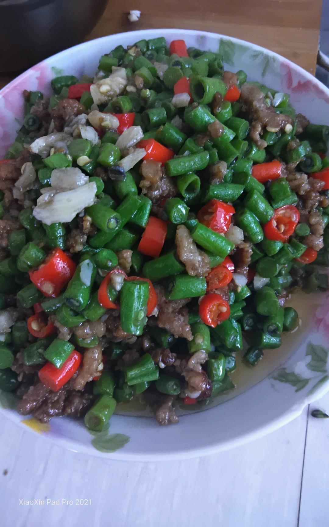 肉沫豆角下饭菜