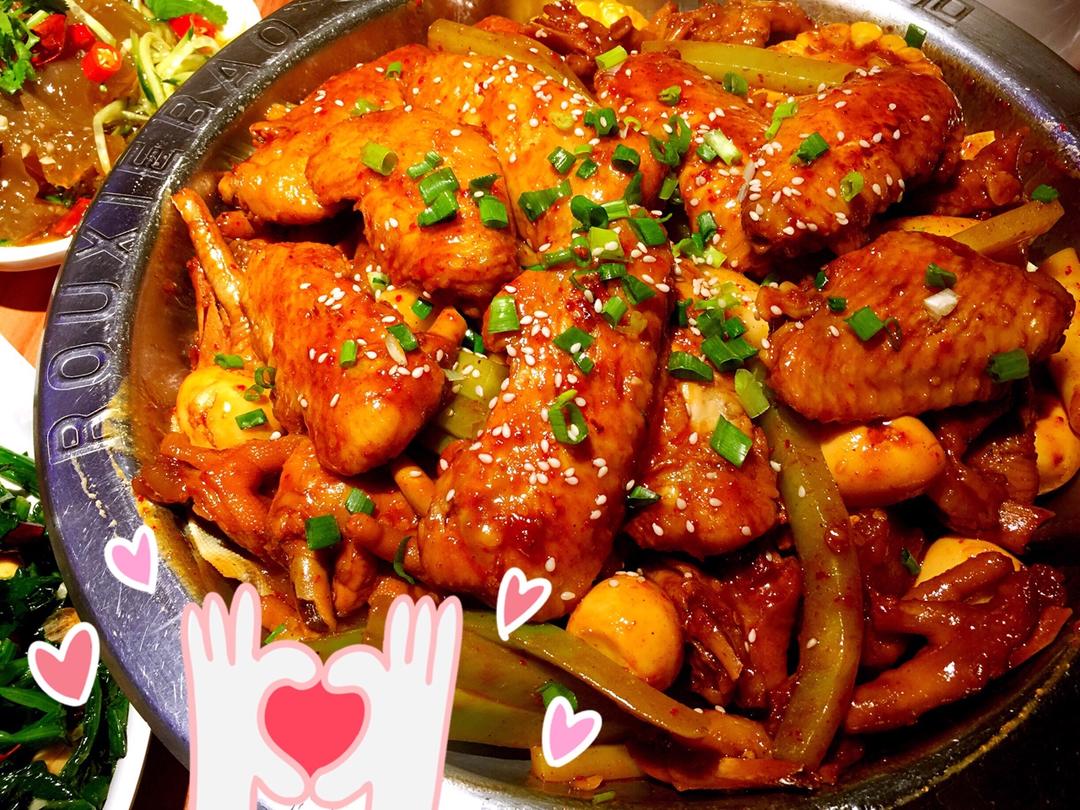 早茶时光兰做的秋栗黄焖鸡翅饭爷辣酱