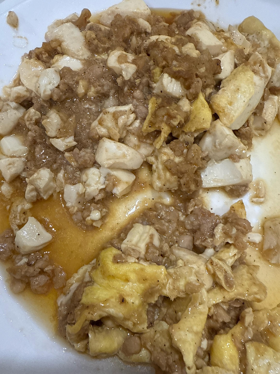 肉末滑蛋豆腐