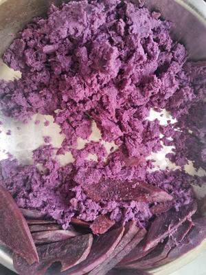 超好吃的紫薯芝士手抓饼的做法 步骤2