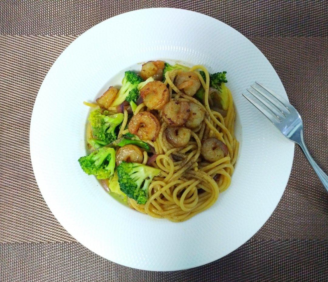 减脂|美味又低脂的虾油虾仁意大利面