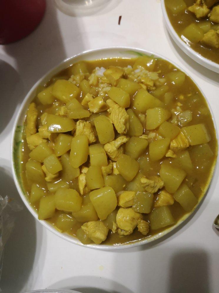 咖喱鸡肉饭(从不修图，喜欢真实的请关注我)