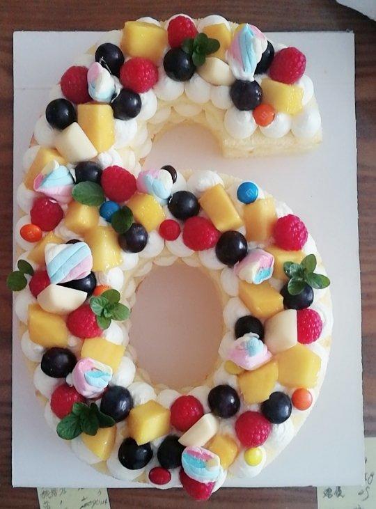 开心逗乐园做的解读数字蛋糕