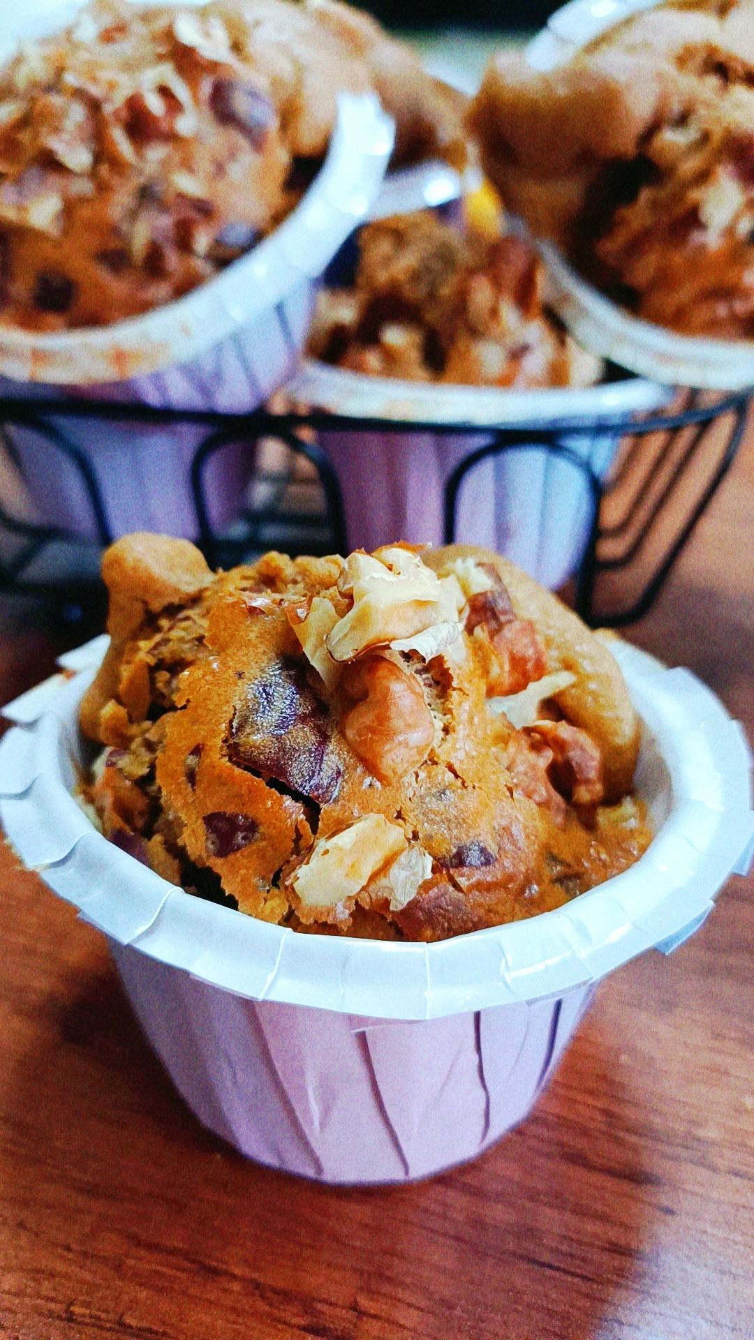 不打发不发酵的蛋糕，核桃红糖枣糕【空气炸锅】