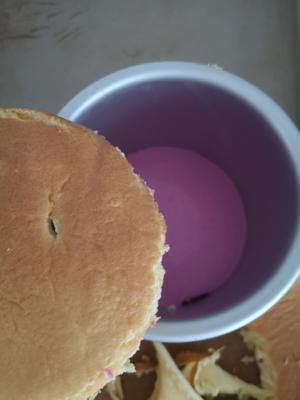 粉紫色的火龙果百香果慕斯蛋糕的做法 步骤17