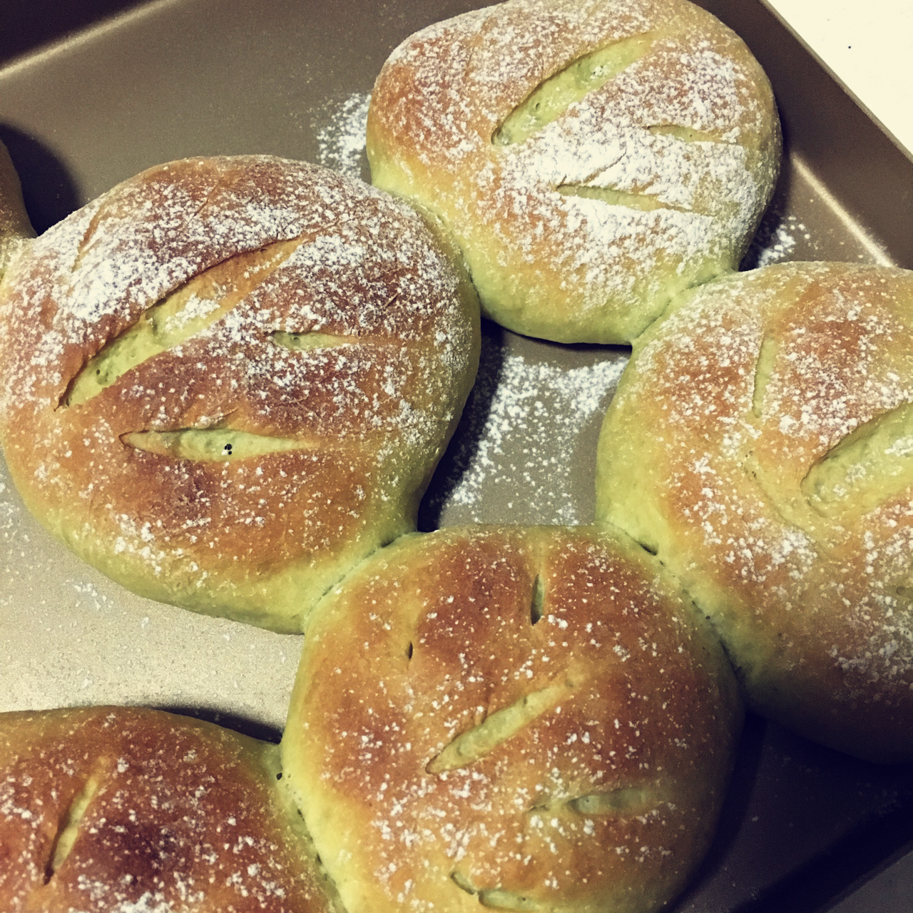 抹茶蜜豆乳酪软欧