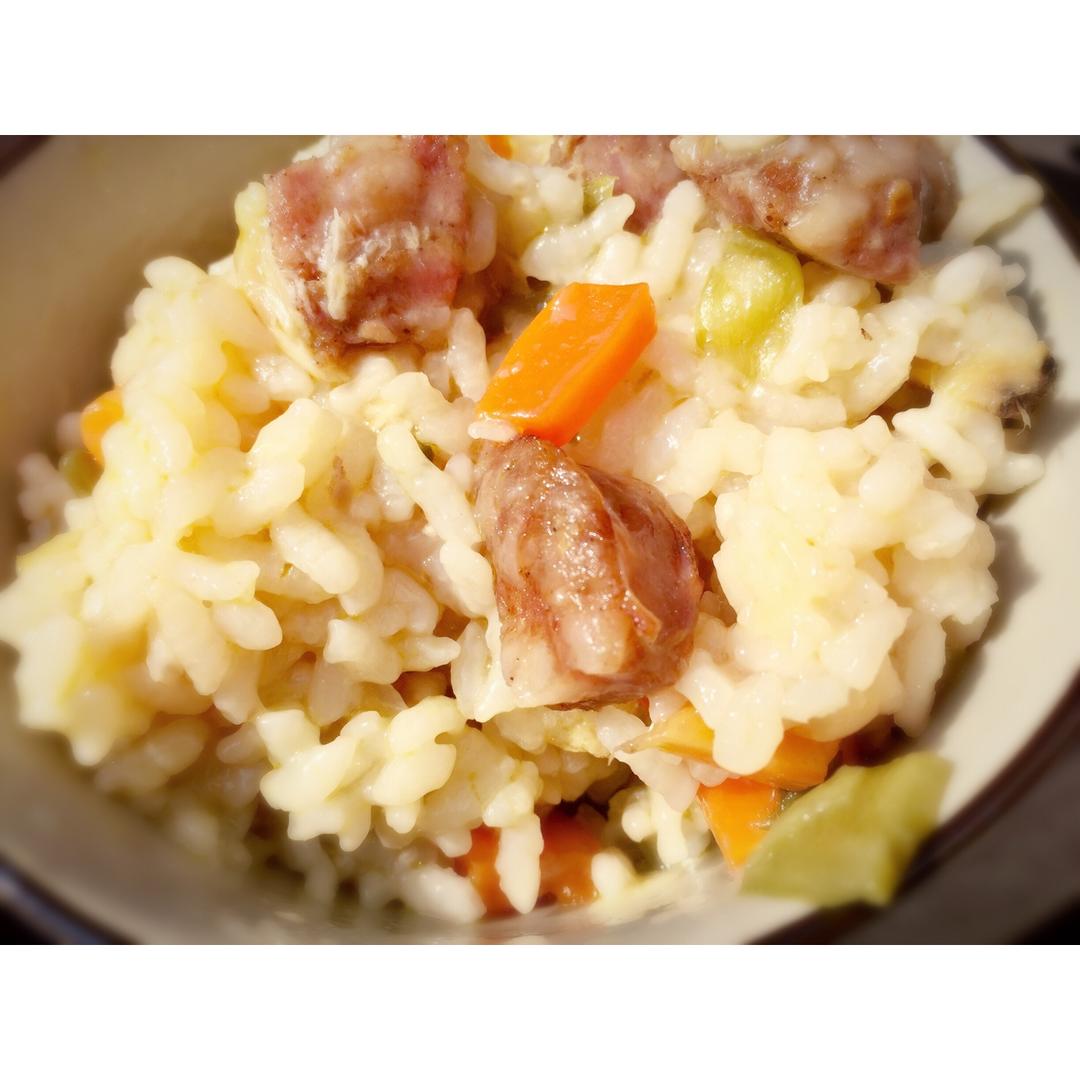 电饭锅版香菇腊肠饭