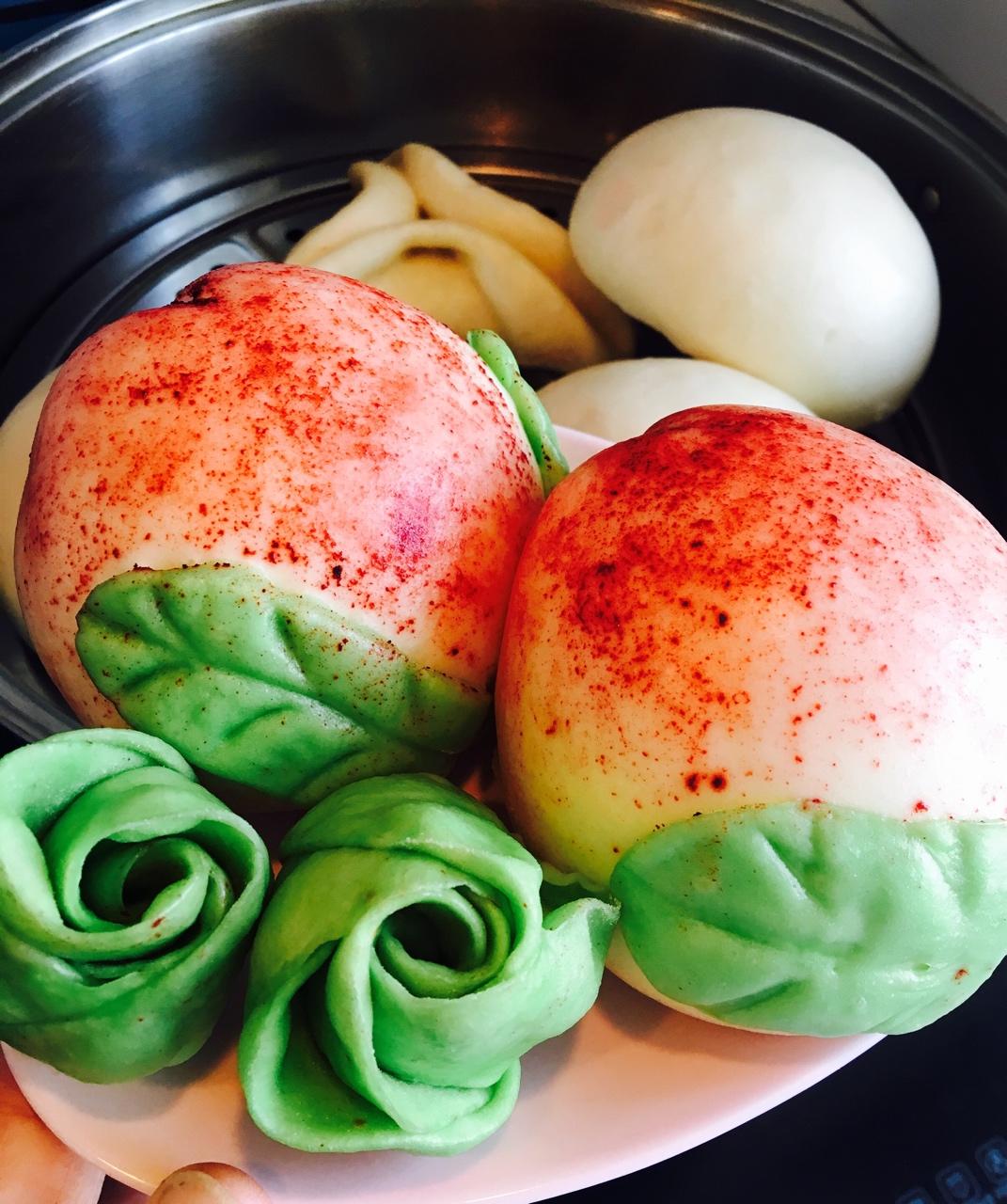 寿桃馒头（水蜜桃馒头）