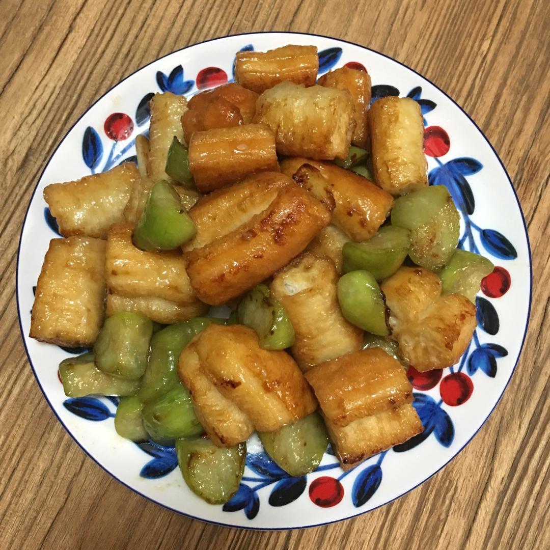 丝瓜炒油条