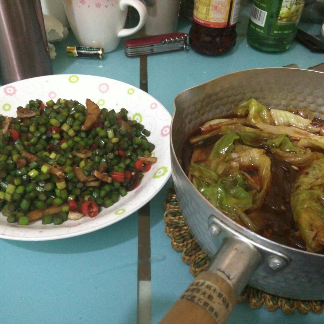下饭菜～蒜苔肉末