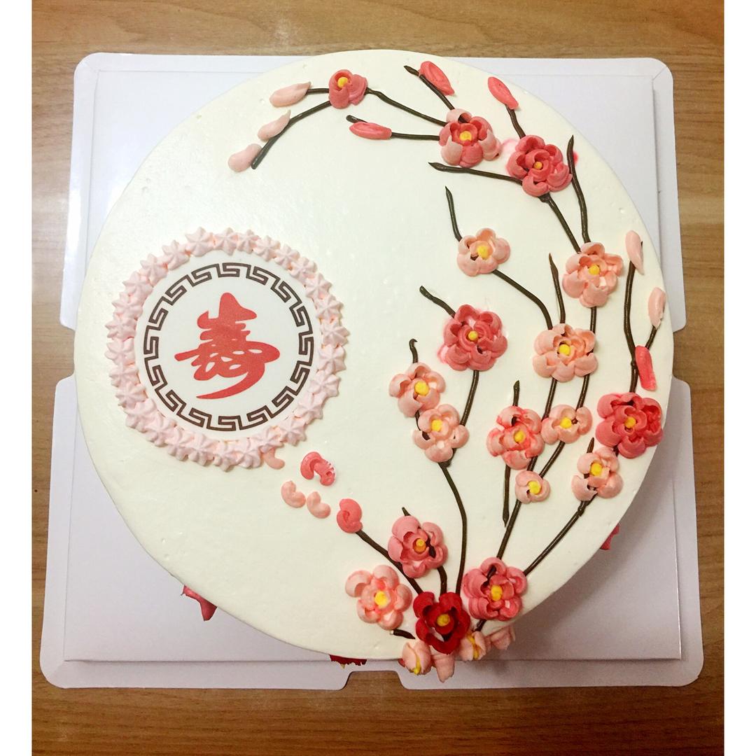 奶油霜装饰之紫皮书的梅花