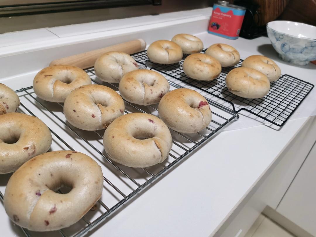 玫瑰乳酪贝果「黑糖玫瑰贝果」