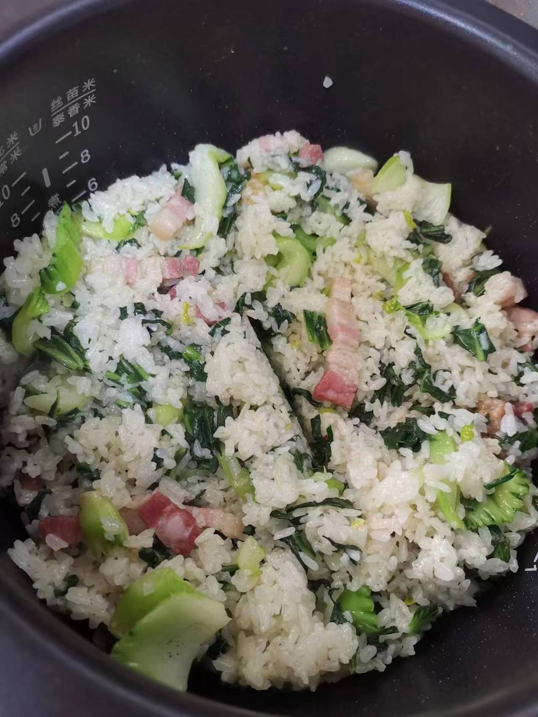 最简便的咸肉菜饭(电饭锅做)