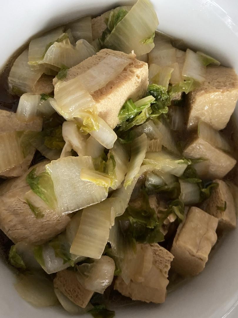 白菜（娃娃菜）炖豆腐—豆腐不碎且入味，手残党的福音