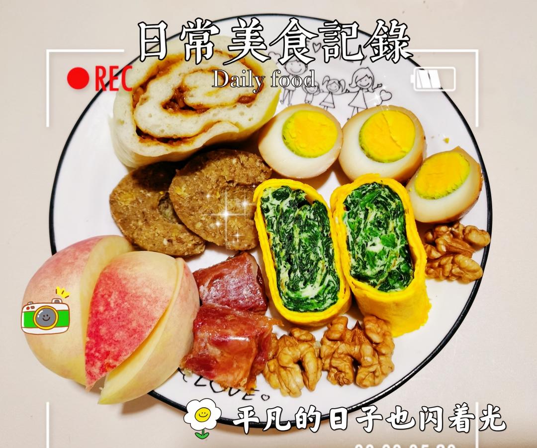 双色玉子烧（菠菜鸡蛋卷）